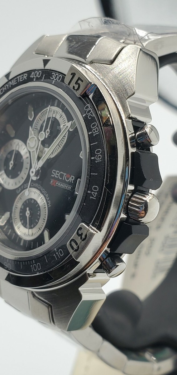 Montre Sector Expander 101 Chronographe 12h - Cadran Et Bracelet Vert/noir, Neuve Avec étiquettes