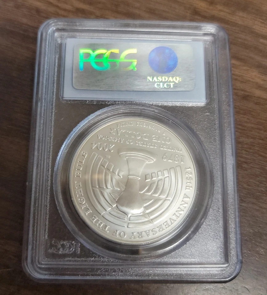 2004 P Thomas Alva Edison Commemorative Unc. Silver Dollar - PCGS MS69 - Image 2 of 4