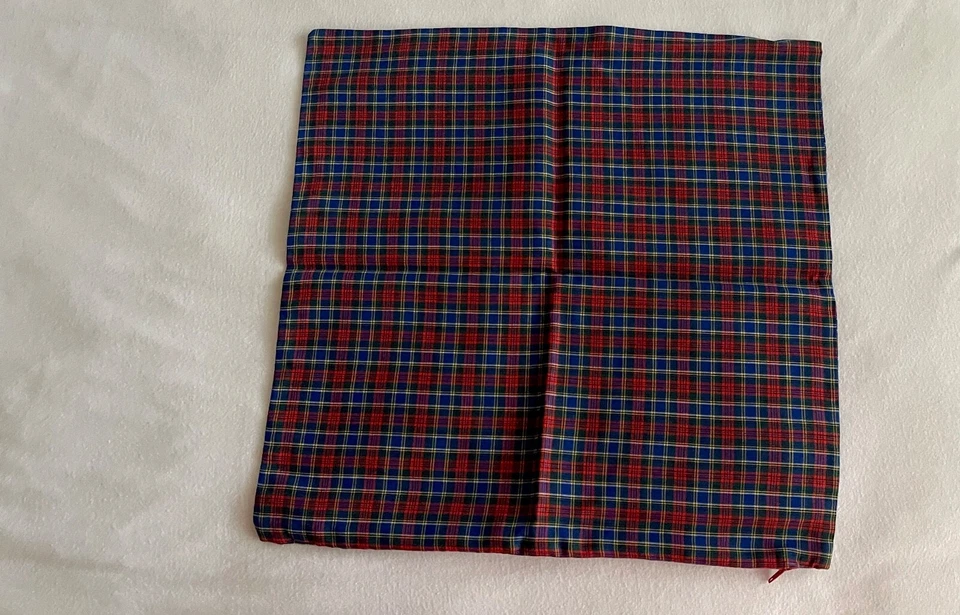 2er Pack Kissenbezug, Kissenhülle 40x40 cm, Kariert, Uni Jersey Baumwolle Set - Bild 3 von 4