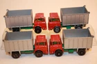 Four (4) Vintage 1960's - 1970's Matchbox Lesney G.M.C. Tipper Trucks #26