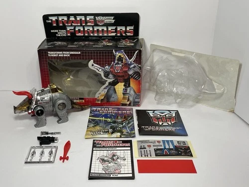 Vintage G1 Transformers Slag Figure Dinobot Flamethrower 1984 Hasbro Complete