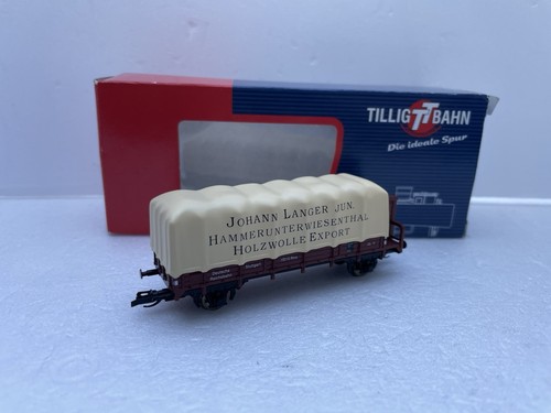 Tillig TT 14642 Planenwagen 2.achsig Flachwagen DRG ep.II Modellbahn 1:120 OVP | Condition: Gebraucht