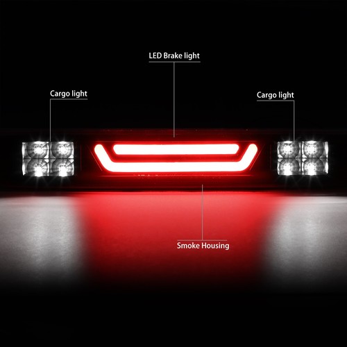 3D LED THIRD/3RD TAIL BRAKE LIGHT+CARGO LAMP FOR 04-12 COLORADO/CANYON TINTED - Picture 2 of 6