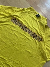 Vintage ODM Flower Y2K Embroidered Surfwear Size Xl ODM Tag Early 2000s