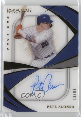 2021 Panini Immaculate Shadowbox Signatures 18/99 Pete Alonso #SS-PA Auto s1i