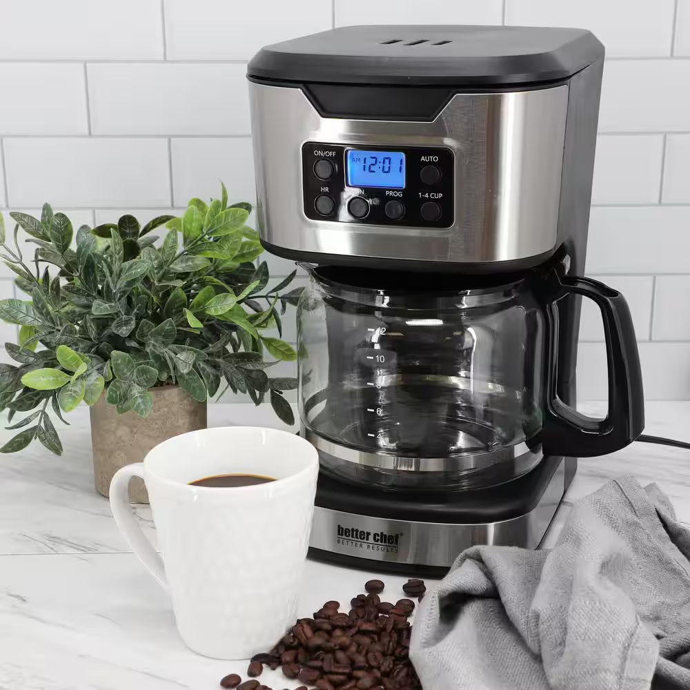 12-Cup Programmable Coffee Maker in Black | eBay