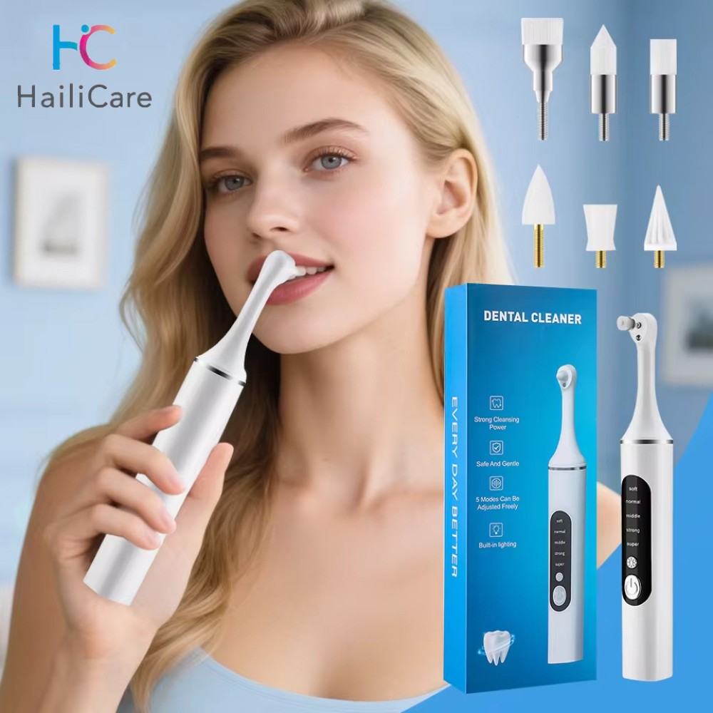 Electric Tooth Polisher Plaque Remover Teeth Whitening Kit w
