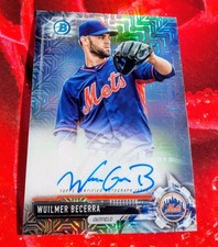 WUILMER BECERRA 2017 TOPPS BOWMAN CHROME MEGA REFRACTOR ON CARD AUTO #BMA-WB
