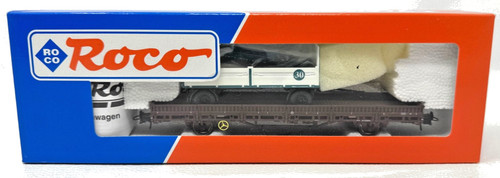 Roco H0 47614 - Rungenwagen mit Zirkuswagen und Ladung - ÖBB - H0 HO 1:87 | Zustand: Gebraucht