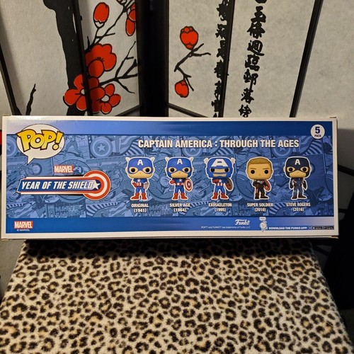 Funko Pop Marvel Capitan America Attraverso I Età Confezione da 5 Eroe Esclusivo - Foto 8 di 12