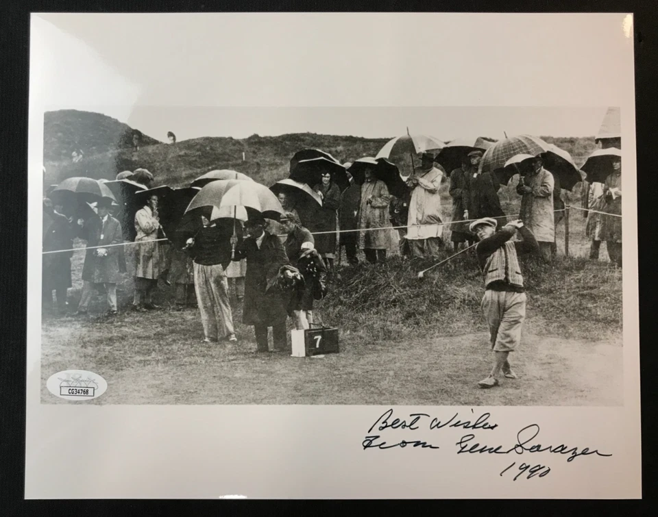 Подписанная черно-белая фотография Джина Саразена JSA с сертификатом подлинности 1920-30-х годов гольфист PGA Grand Slam СУПЕР! - Изображение 2 из 3