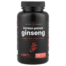 Korean Panax Ginseng, 120 Vegan Capsules (532.5 mg Capsule Each)