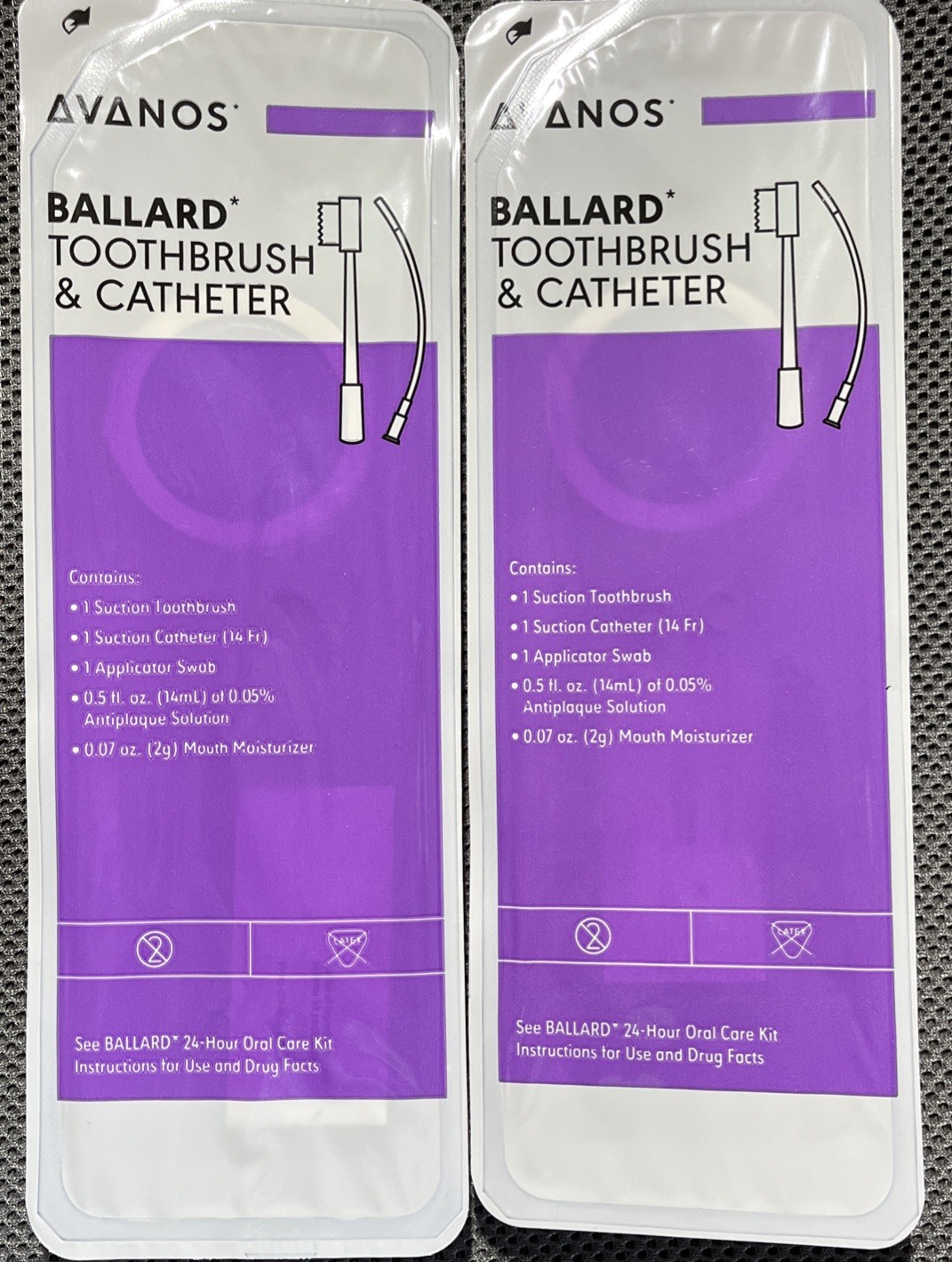 Avanos Ballard 24hr Oral Cleansing Care Kit Suction Swab, Toothbrush & Catheter
