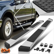 For 15-24 Ford F150-F350 Super Crew Cab 5.5" Honeycomb Step Running Board Silver