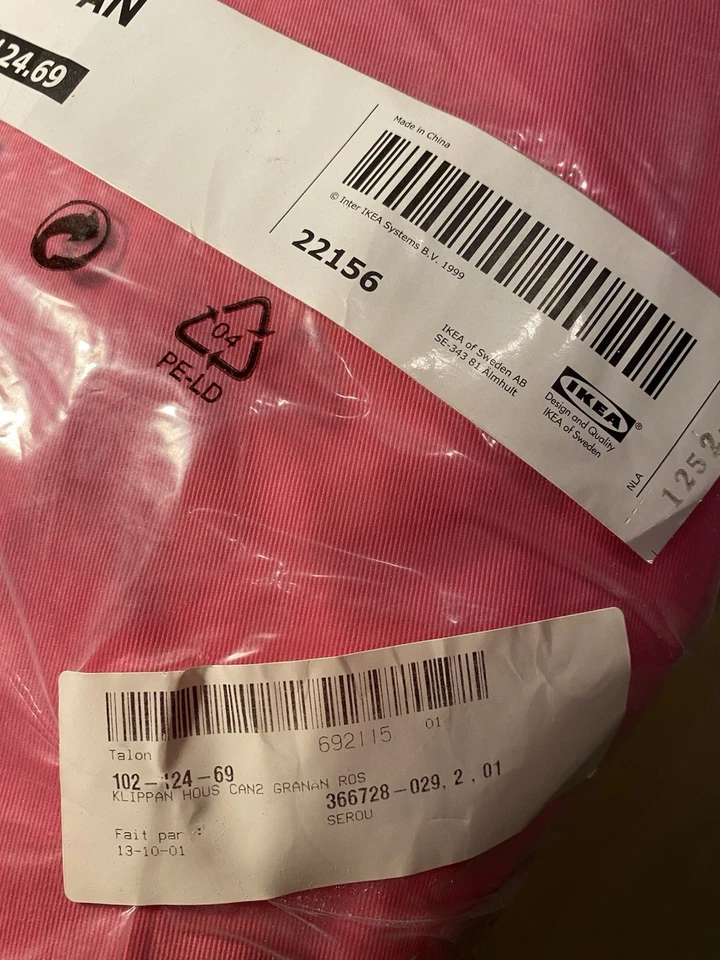 Ikea Klippan 2er Sofa Bezug Granan Rosa NEU&OVP - Bild 3 von 4