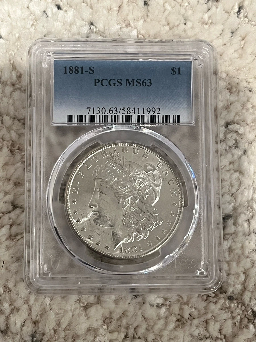 25+ MS 63 Graded 1881 Year Morgan US Dollars (1878-1921) for sale