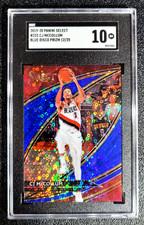 2019 SGC 10 GEM MINT CJ MCCOLLUM SP /25 BLUE DISCO PRIZM G6854