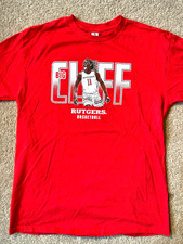 Rutgers University Basketball Big Cliff Red T Shirt Mens Med NCAA Gildan