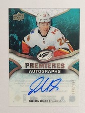 2018-19 Upper Deck Ice Ice Premieres Autographs #IPADD Dillon Dube PR 68/199 RC