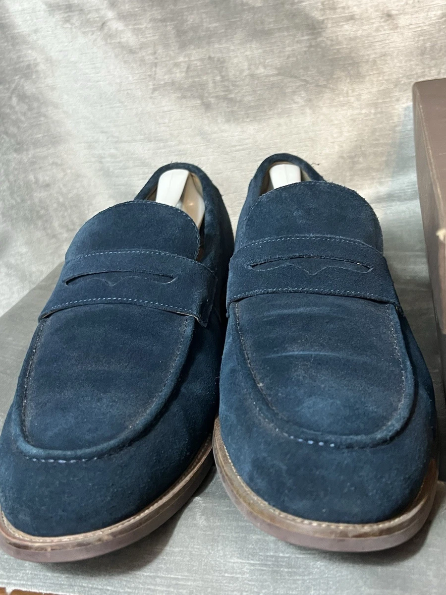 BRAND NEW Florsheim Sabato Mens Blue Leather Textured Penny Loafers Size 10.5 D Florsheim Sabato Mens Brown Leather Textured Penny Loafers  main image 2