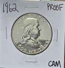 1962 Franklin Half Dollar Proof CAMEO Uncirculated Silver 50C #R181