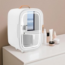 Portable Beauty Colder Warmer Cosmetics Refrigerator With LED Makeup Mirror