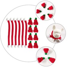 20 Pcs Knitted Christmas Mini Hat Doll Hats for Craft and Scarves