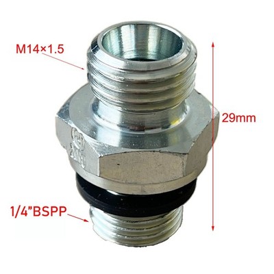 Male Stud Connector For Mini Excavator Hydraulic  Fitting M14×1.5 To 1/4'' BSPP