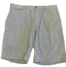 Polo Ralph Lauren Classic Fit Chino Shorts Men's Sz 38 Tall Blue Seersucker PONY