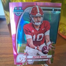 2024 Bowman University Chrome - Austin Mack #87 Pink Raywave Refractor