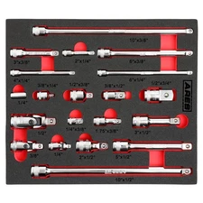 40003-20-Piece Socket Accessory Set - Premium Chrome Vanadium Steel With Mirror
