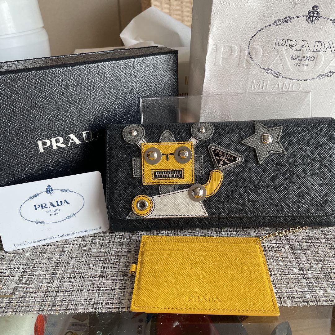 Prada Robot Saffiano Leather Long Wallet PRADA