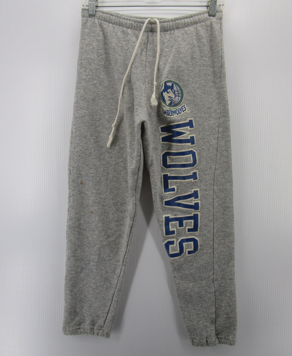 VINTAGE Minnesota Timberwolves Pants Boys Large Gray Champion