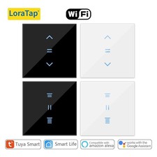 WiFi Smart Curtain Switch Tuya Google Home Alexa Roller Shutter 86mm/3.4" Panel