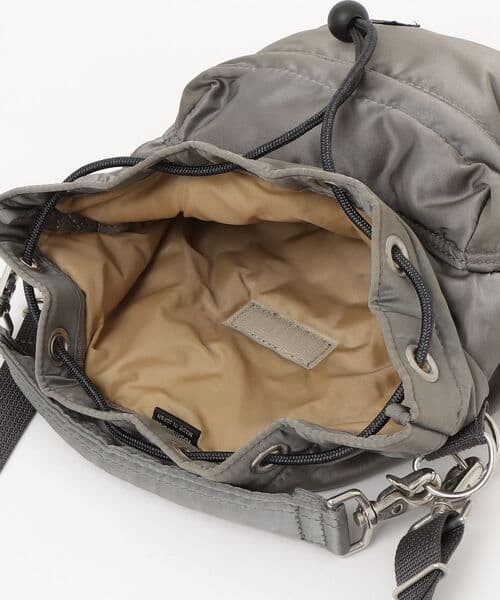 PORTER Gray Drawstring Shoulder Bag - image 4