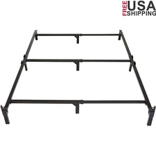Sturdy Steel Bed Frame Supports Box Spring Mattress Durable Easy Assembly 700lbs