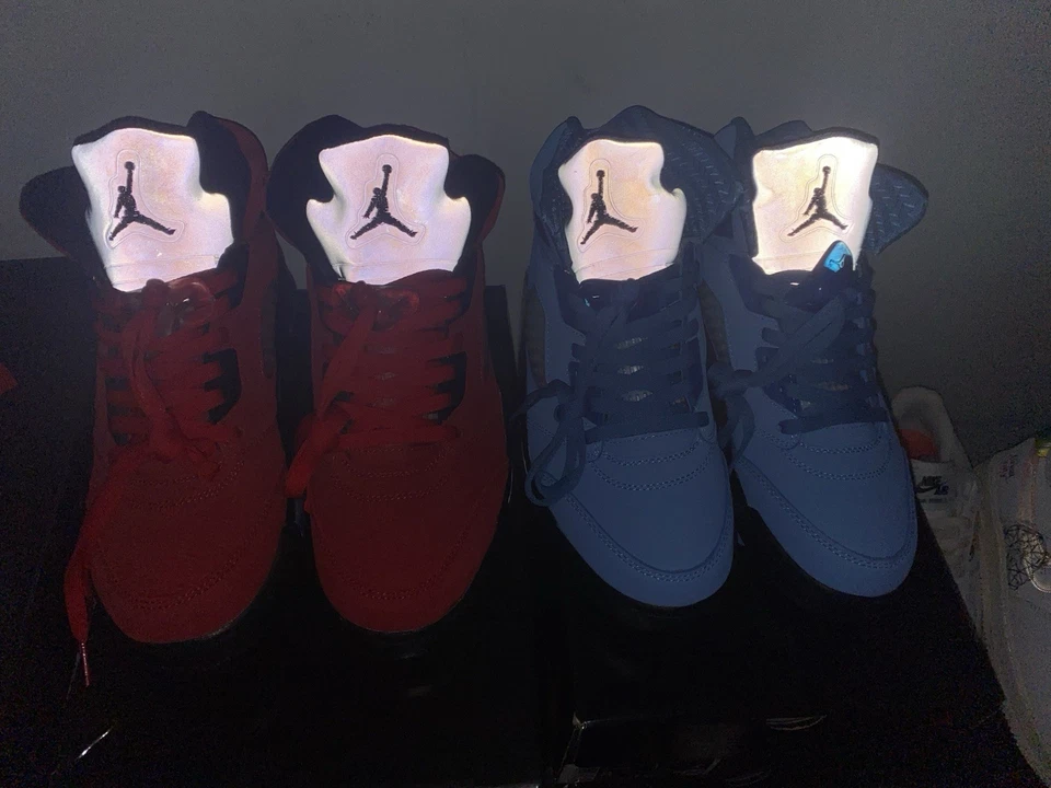 Zapatillas Air Jordan Retro 5 Rojo y Azul Colección Foto 4 de 4