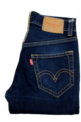 Levi's 901 Engineered Straight Leg Herren Jeans W32 L30 dunkelblau Denim LEVK374