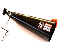 Used Latin Percussion Rock Ridge Rider Cowbell with mounting hardware.