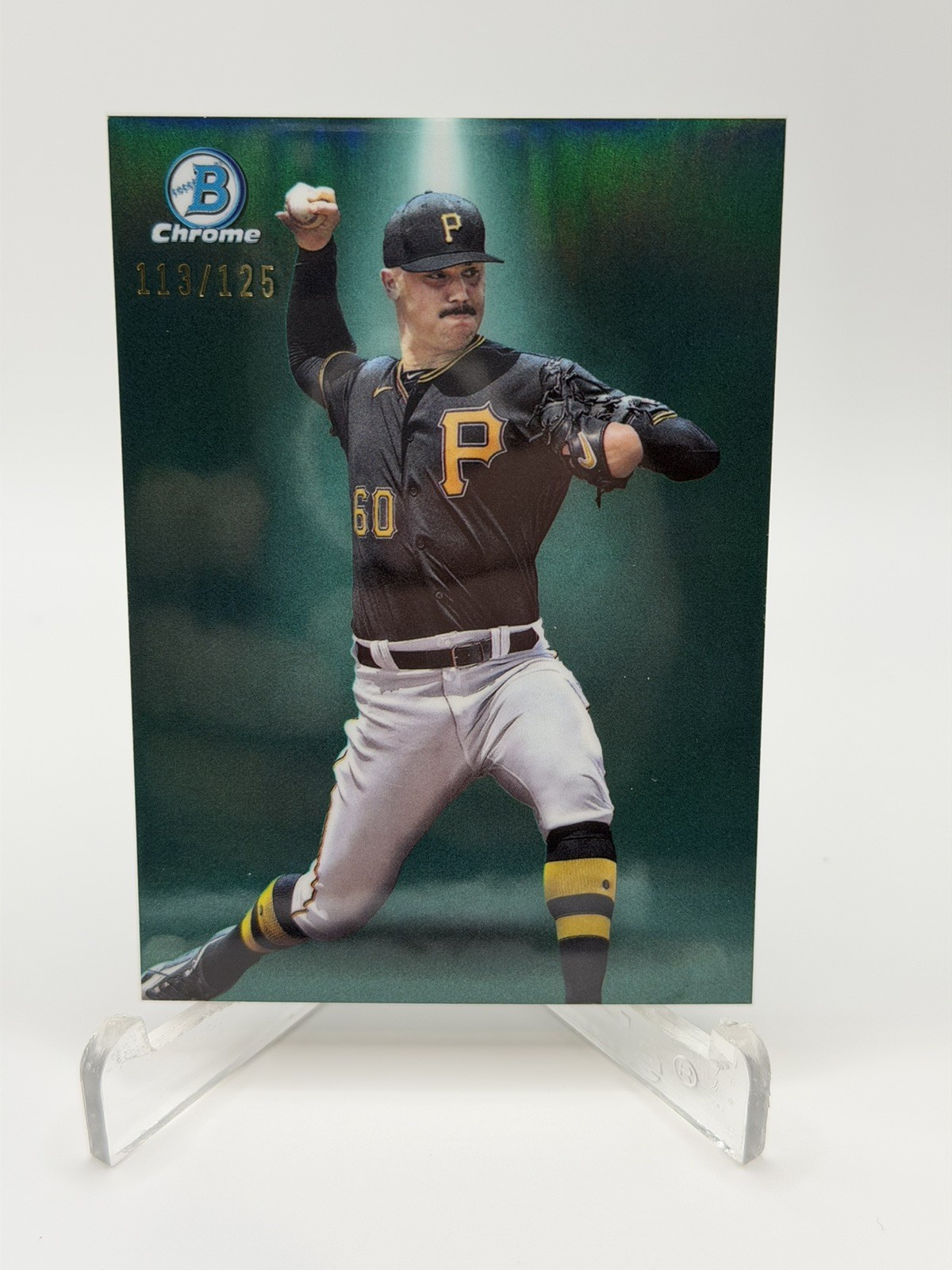 2024 Bowman Chrome Paul Skenes Spotlights Aqua Refractor RC Rookie /125