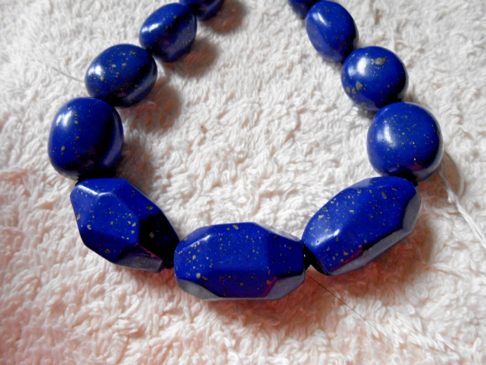 Collar de piedras preciosas de lapislázuli azul Coldwater Creek Foto 3 de 3