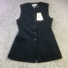 Babaton Aritzia Juris Black Sleeveless Vest Blazer Size 2 NWT