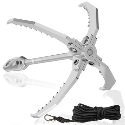 GanFindX PRO Grappling Hook, Heavy Duty | Folding 4-Claw Survival Claw, Multi...