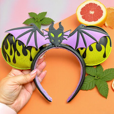 Disney Parks Sleeping Beauty Maleficent as Dragon Halloween Minnie Ears Headband