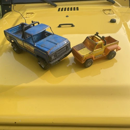 Tonka 14" Pick-up Truck Ford 1979 Blue XR-101 Vintage Rare both trucks