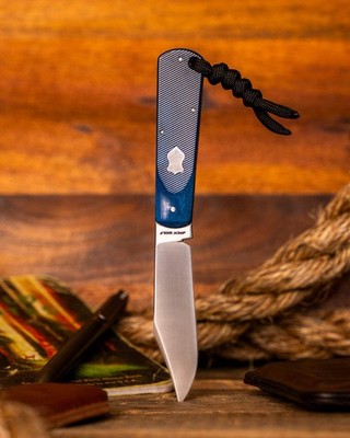 Jack Wolf Knives GATEWAY FIXedc - SAWCUT BLUE BONE