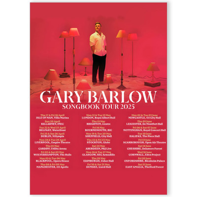 Gary Barlow 2025 Tour Poster A5 A4 A3 High Quality Print