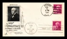 DR JIM STAMPS US COVER THOMAS EDISON FDC SCOTT 975 DUAL HAND CANCEL ARTCRAFT