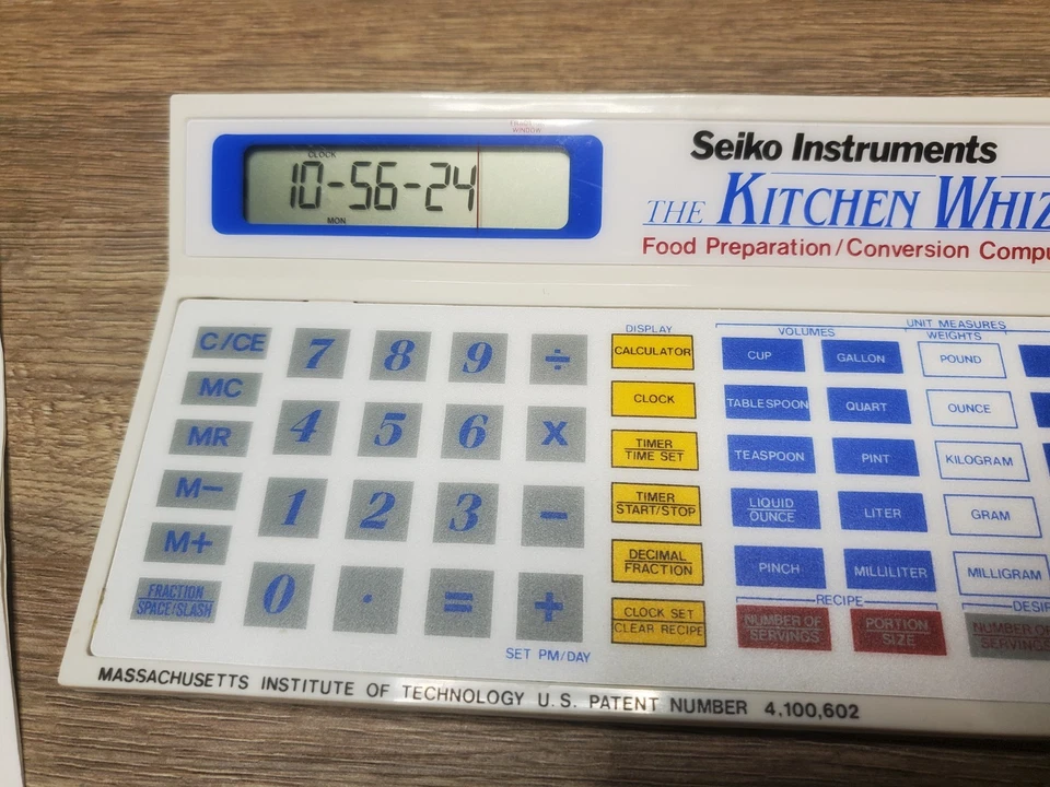 Computador vintage Seiko MIT The Kitchen Whiz preparação/conversão de alimentos - Imagem 3 de 4