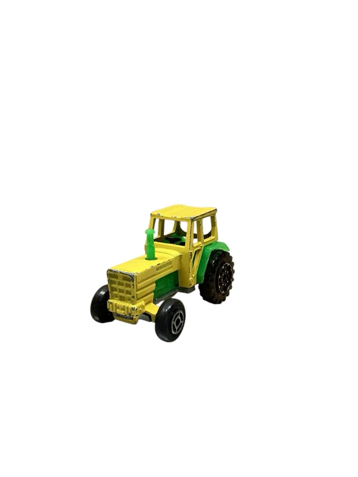 Majorette 压铸绿色和黄色农场拖拉机法国制造 1/65 #208 复古 — 第 2/4 张图片